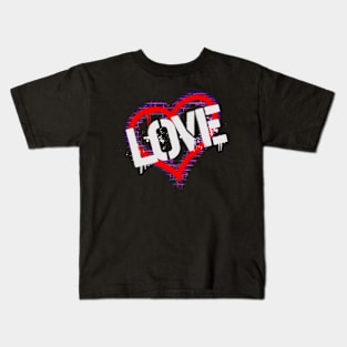 Love Heart on the Wall Kids T-Shirt